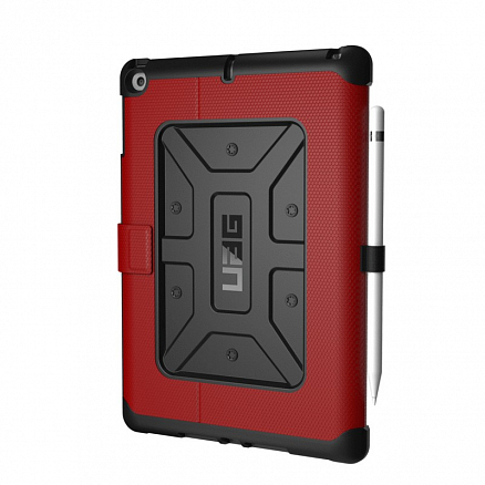 Чехол для iPad 2018, 2017, iPad Air гибридный для экстремальной защиты - книжка Urban Armor Gear UAG Metropolis красно-черный