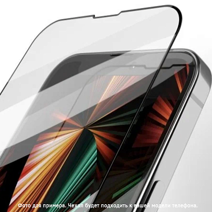 Защитное стекло для iPhone 15 Pro на весь экран противоударное VLP A-Glass 2.5D черное