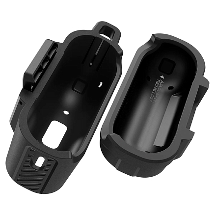 Чехол для наушников AirPods Pro, Pro 2 гибридный Spigen Lock Fit матовый черный