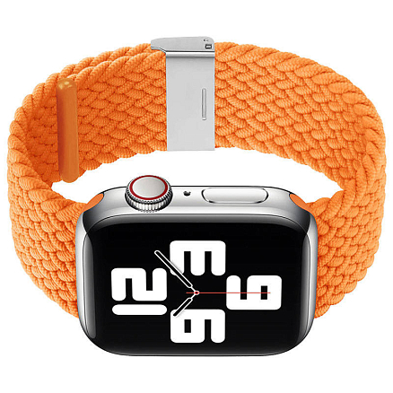 Ремешок-браслет для Apple Watch 2, 3, 4, 5, 6, 7, 8, SE 38, 40 и 41 мм текстильный Hurtel Fabric оранжевый