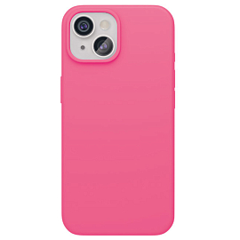 Чехол для iPhone 15 силиконовый VLP Aster MagSafe неоново-розовый