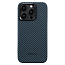 Чехол для iPhone 15 Pro Max кевларовый тонкий Pitaka MagEZ 4 черно-синий