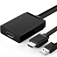 Переходник (преобразователь) HDMI, USB 2.0 - DisplayPort (папа, папа - мама) длина 0.5 м Ugreen MD107 черный