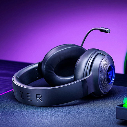 Наушники Razer Kraken V3 X 2022 полноразмерные с микрофоном и подсветкой игровые черные