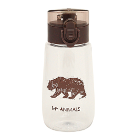 Бутылка для воды спортивная My animals Bear 350 мл коричневая