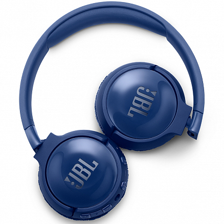 Наушники беспроводные Bluetooth JBL T600BTNC накладные с микрофоном и шумоподавлением складные синие