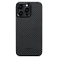 Чехол для iPhone 15 Pro Max кевларовый тонкий Pitaka MagEZ 4 черно-серый