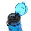 Бутылка для воды спортивная с трубочкой и шкалой Graffiti 500 мл синяя