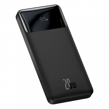 Внешний аккумулятор Baseus Bipow Digital с дисплеем 10000мАч (быстрая зарядка PD, QC 3.0, 20Вт) черный