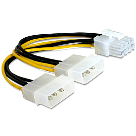 Кабель 2 х Molex 3 pin - PCIe 8 pin для подключения видеокарт длина 15 см Cablexpert CC-PSU-81