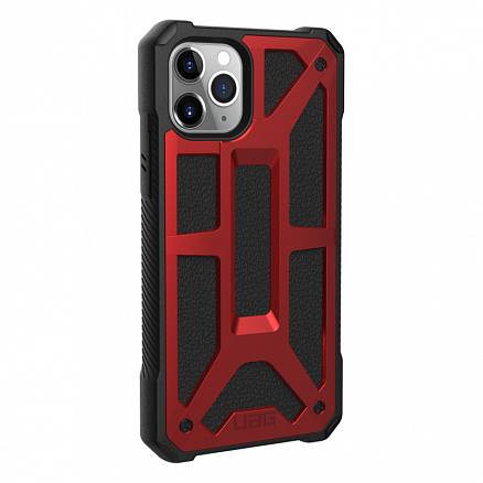 Чехол для iPhone 11 Pro гибридный для экстремальной защиты Urban Armor Gear UAG Monarch черно-красный