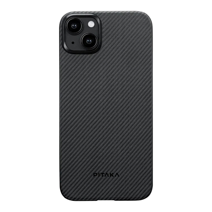 Чехол для iPhone 15 кевларовый тонкий Pitaka MagEZ 4 черно-серый