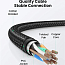 Сетевой кабель (патч-корд) RJ45 Cat.8 F/FTP длина 3 м плетеный Ugreen NW153 черный