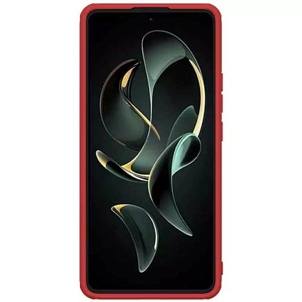 Чехол для Xiaomi 13T, 13T Pro, Redmi K60 Ultra гибридный Nillkin Super Frosted Shield Pro красный