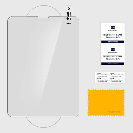 Защитное стекло для iPad Air 2020, 2022, Pro 11 2020-2022 на экран противоударное Spigen Glas.TR Slim прозрачное