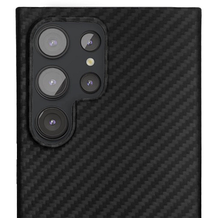 Чехол для Samsung Galaxy S24 Ultra кевларовый тонкий VLP Kevlar MagSafe черный