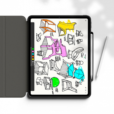 Чехол для iPad Pro 12.9 2018, 2020 книжка Ringke Smart Case черный