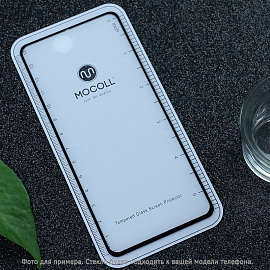 Защитное стекло для iPhone 15 на весь экран противоударное Mocoll Golden Shield 2.5D черное