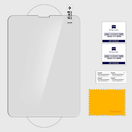 Защитное стекло для iPad Pro 12.9 2020, 2021 на экран противоударное Spigen Glas.TR Slim прозрачное 