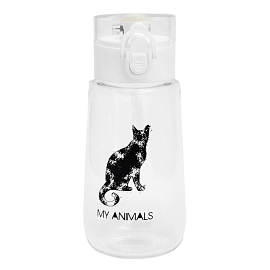 Бутылка для воды спортивная My animals Cat 350 мл белая