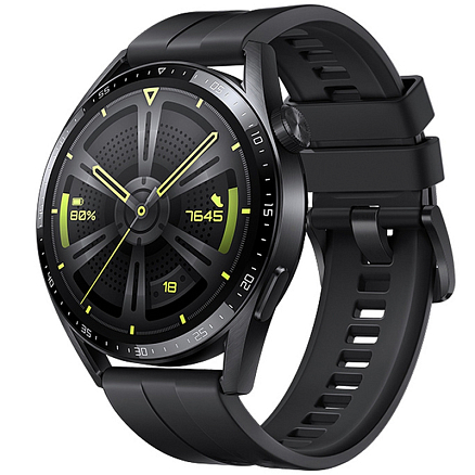 Ремешок-браслет для Huawei Watch GT 3 42 мм силиконовый Hurtel черный