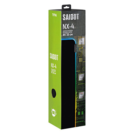 Коврик для мышки TFN Saibot NX-4 XL с подсветкой игровой черный