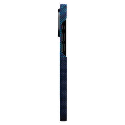 Чехол для iPhone 15 Pro Max кевларовый тонкий Pitaka MagEZ 4 StarPeak темно-синий