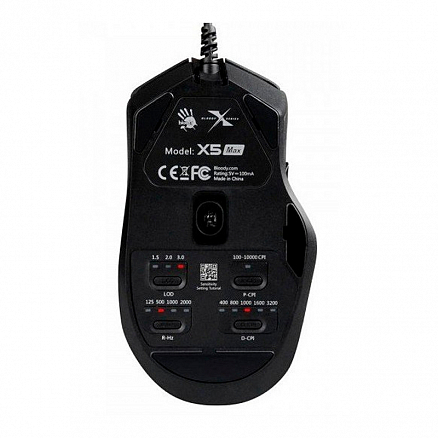 Мышь проводная USB оптическая A4Tech Bloody X5 Max с подсветкой 9 кнопок 10000 dpi игровая черная