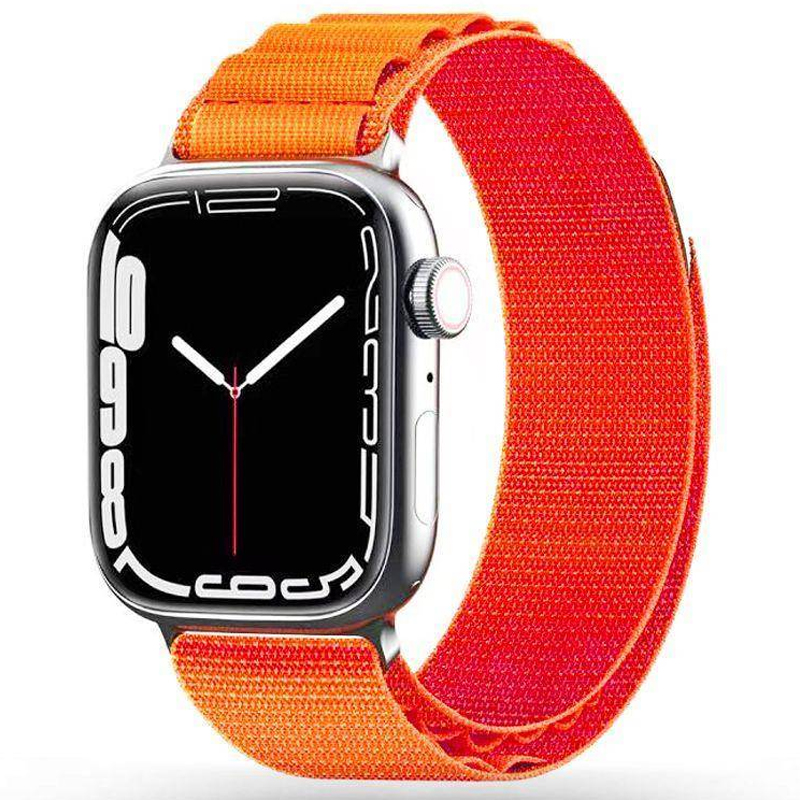 

Ремешок-браслет для Apple Watch 4, 5, 6, 7, 8, SE, Ultra 42, 44, 45 и 49 мм текстильный Tech-Protect Nylon Pro оранжевый