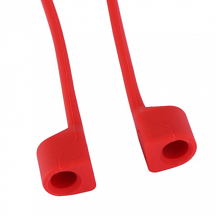 Шнурок для наушников AirPods силиконовый магнитный Nova Handy красный
