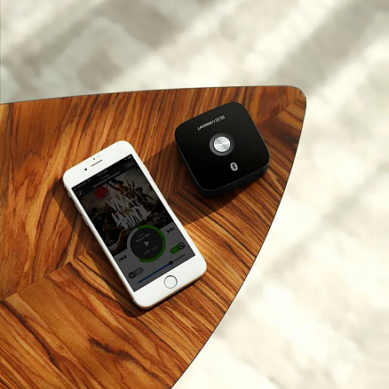 Bluetooth аудіо адаптер (ресивер) 3,5 мм + 2RCA aptX Ugreen CM106 чорний