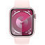 Умные часы Apple Watch 9 41 мм с силиконовым ремешком M/L алюминиевые розовые