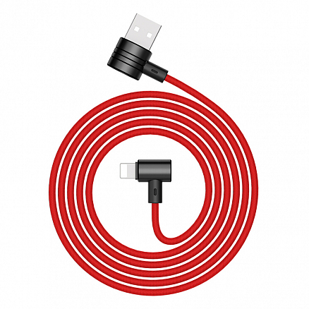 Кабель USB - Lightning, MicroUSB 1,2 м 2.1А с гибридным коннектором Baseus Magnet черно-красный