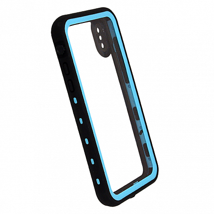 Чехол для iPhone X, XS водонепроницаемый Redpepper DOT+ черно-голубой