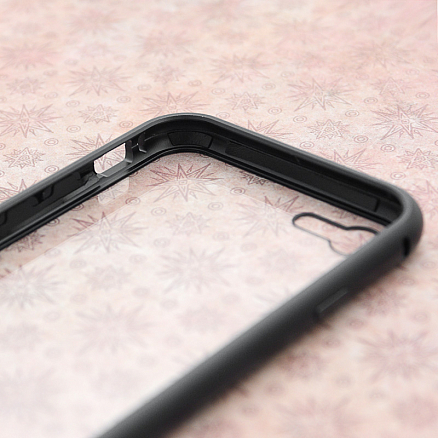 Чехол для iPhone 7, 8 магнитный LikGus Metal прозрачно-черный