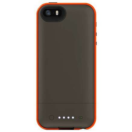 Чехол-аккумулятор для iPhone 5, 5S, SE Mophie Juice Pack Plus 2100mAh коричнево-оранжевый