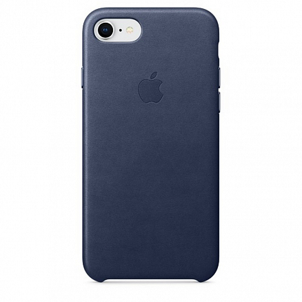 Чехол для iPhone 7, 8 из натуральной кожи оригинальный Apple MQH82ZM темно-синий