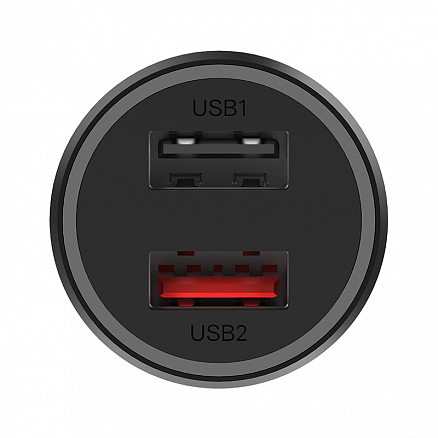Зарядное устройство автомобильное с двумя USB входами 3А Xiaomi Mi Dual-Port Car Charger GDS4147GL (быстрая зарядка 37W)