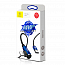 Кабель USB - Lightning для зарядки iPhone 2 м 1.5А с угловым Lightning плетеный Baseus MVP Elbow черно-синий