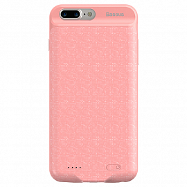 Чехол-аккумулятор для iPhone 7 Plus, 8 Plus Baseus Plaid High 7300mAh розовый