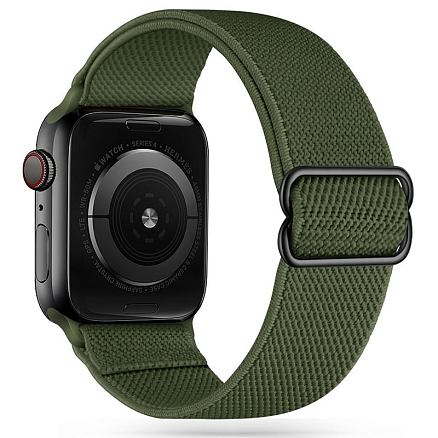 Ремешок-браслет для Apple Watch 4, 5, 6, 7, 8, SE, Ultra 42, 44, 45 и 49 мм текстильный Tech-Protect Mellow зеленый