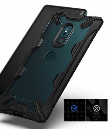 Чехол для Sony Xperia XZ3 гибридный Ringke Fusion X черный