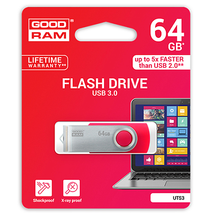 Флешка GOODRAM UTS3 64Gb USB 3.0красная