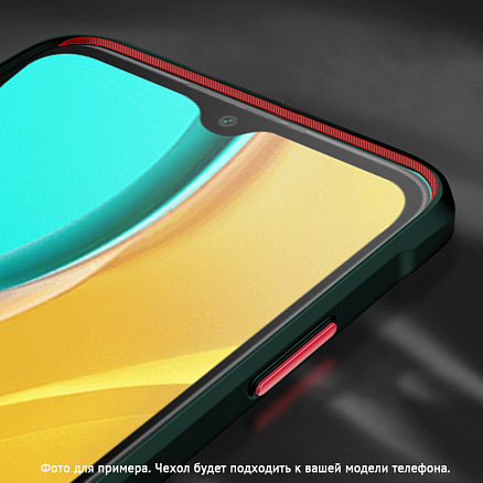 Чехол для Xiaomi Redmi Note 9 Pro, Note 9S, Note 9 Pro Max гибридный Rzants Tactical Shield зеленый