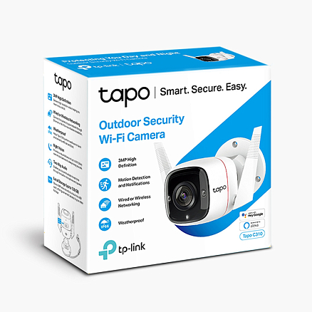 IP камера наружного видеонаблюдения TP-Link Tapo C310 360° 1296p белая