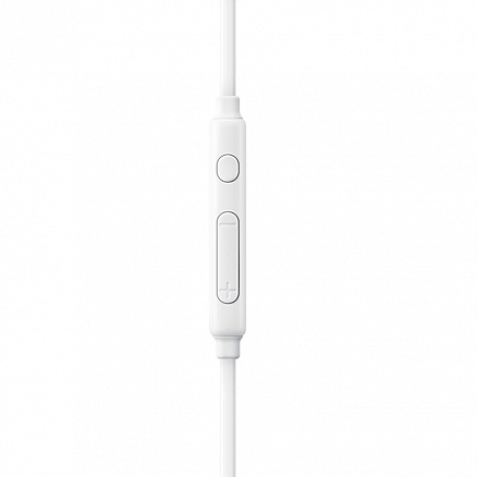 Наушники Samsung EO-EG920L внутриканальные с микрофоном, пультом и плоским проводом белые