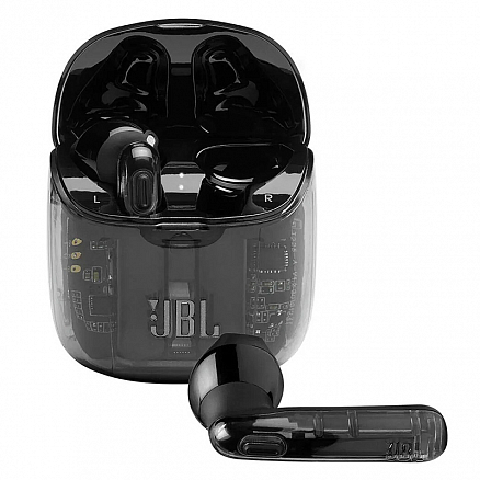 Наушники TWS беспроводные JBL Tune 225 вкладыши с микрофоном прозрачно-черные