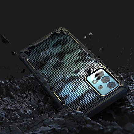 Чехол для Samsung Galaxy A52 гибридный Ringke Fusion X Design Camo черный