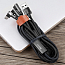 Кабель USB - MicroUSB, Lightning, Type-C 1,2 м 3.5A плетеный с угловыми штекерами Baseus MVP черный