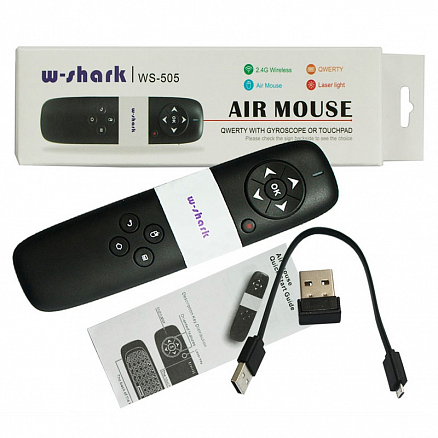 Пульт управления для ПК, Smart TV, Android TV с клавиатурой, Air Mouse и лазерной указкой WS-505F универсальный